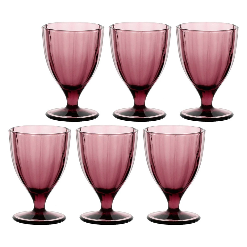 Rose&Tulipani - zestaw 6 kieliszków 300 ml purpurowy Amami