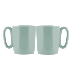 Vialli Design - Dwa kubki ceramiczne z uszkiem 80 ml Fuori miętowe
