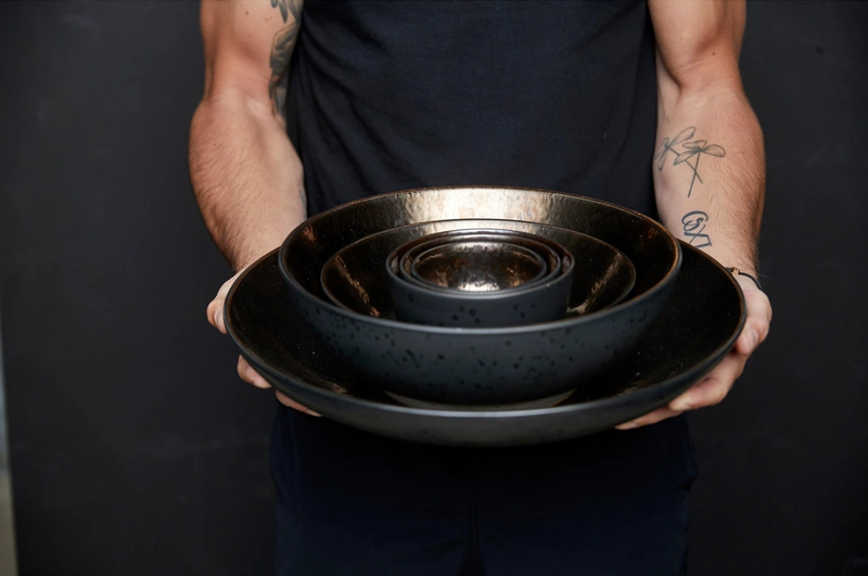 Bitz - Talerz okrągły 40 cm Black/Bronze