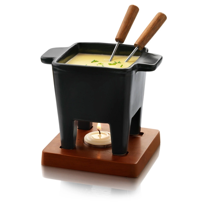 Boska - Zestaw do Fondue czarny, poj. <br>200ml, mahoń