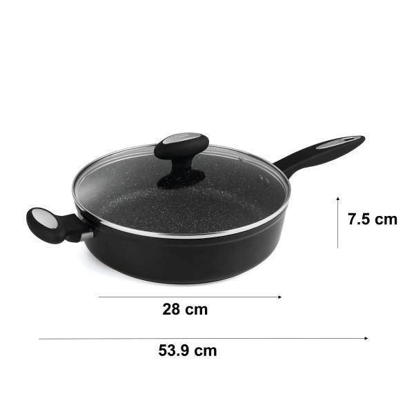 Zyliss - Patelnia nieprzywierająca wysoka Cook 28 cm + szklana pokrywa
