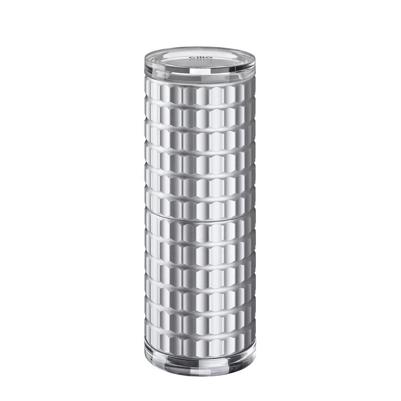 Cilio - młynek do przypraw, aluminium/ceramika, śred. 4,5 x 12,5 cm, metaliczny Pisa