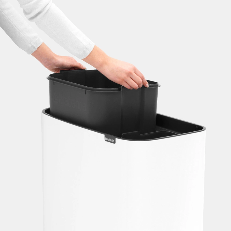 Brabantia - kosz na śmieci Bo Touch Bin 34L(11+23) biały