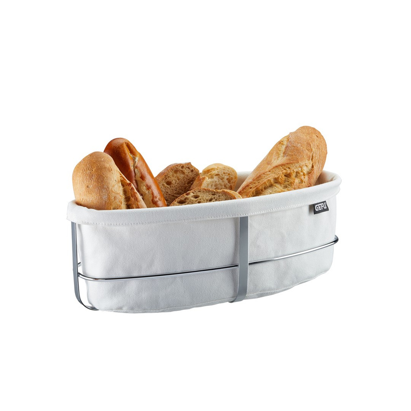 GEFU - koszyk na pieczywo owalny, biały BRUNCH