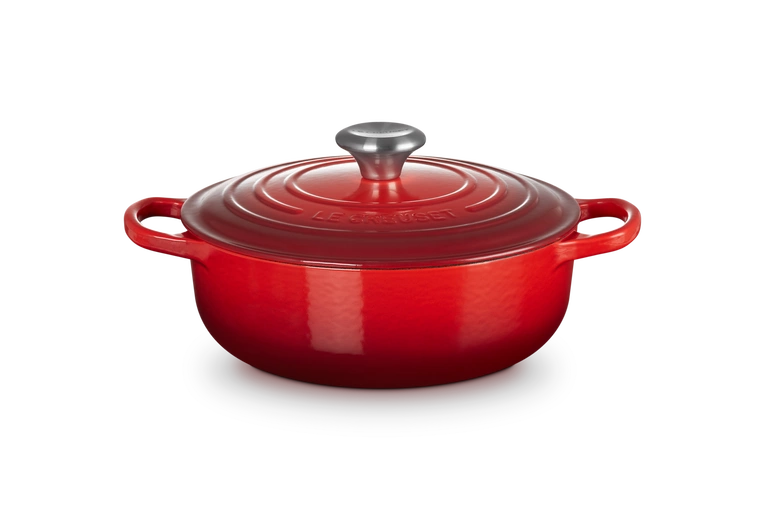 Le Creuset - garnek żeliwny wiśniowy 3,4 l 24 cm