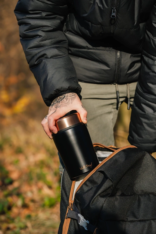 Vialli Design - Termos obiadowy 500ml FUORI czarny Rose Gold