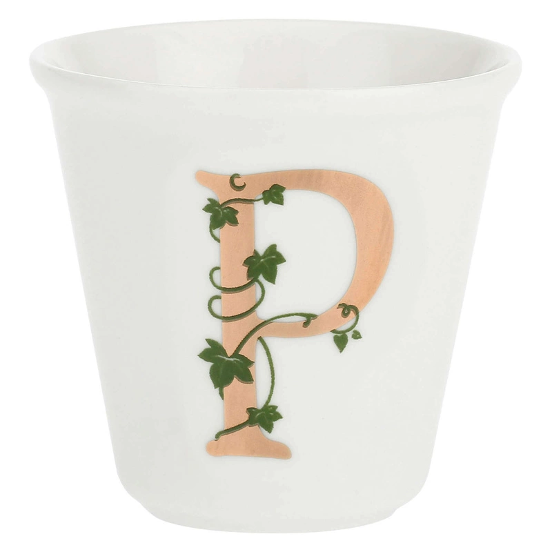 La Porcellana Bianca - filiżanka z łyżeczką 75 ml, Wzór P Unico