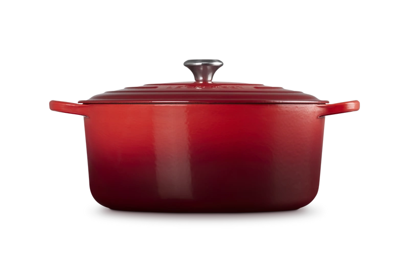 Le Creuset brytfanna żeliwna emaliowana Signature okrągła 34 cm 12 l wiśniowa