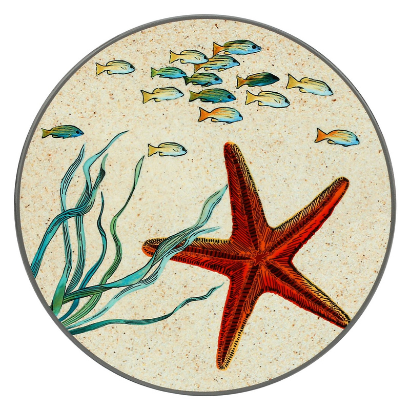 Rose&Tulipani - podstawka okrągła z melaminy 20 cm rozgwiazda Sea Life