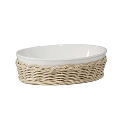 La Porcellana Bianca - wiklinowy kosz na owalne naczynie do zapiekania 18 cm Midollino