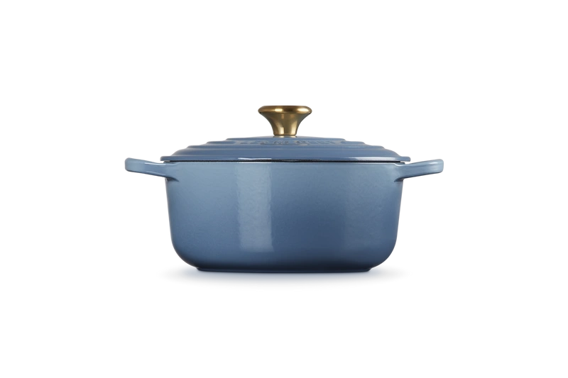 Le Creuset brytfanna żeliwna emaliowana Signature okrągła 20 cm 2,4l chambray