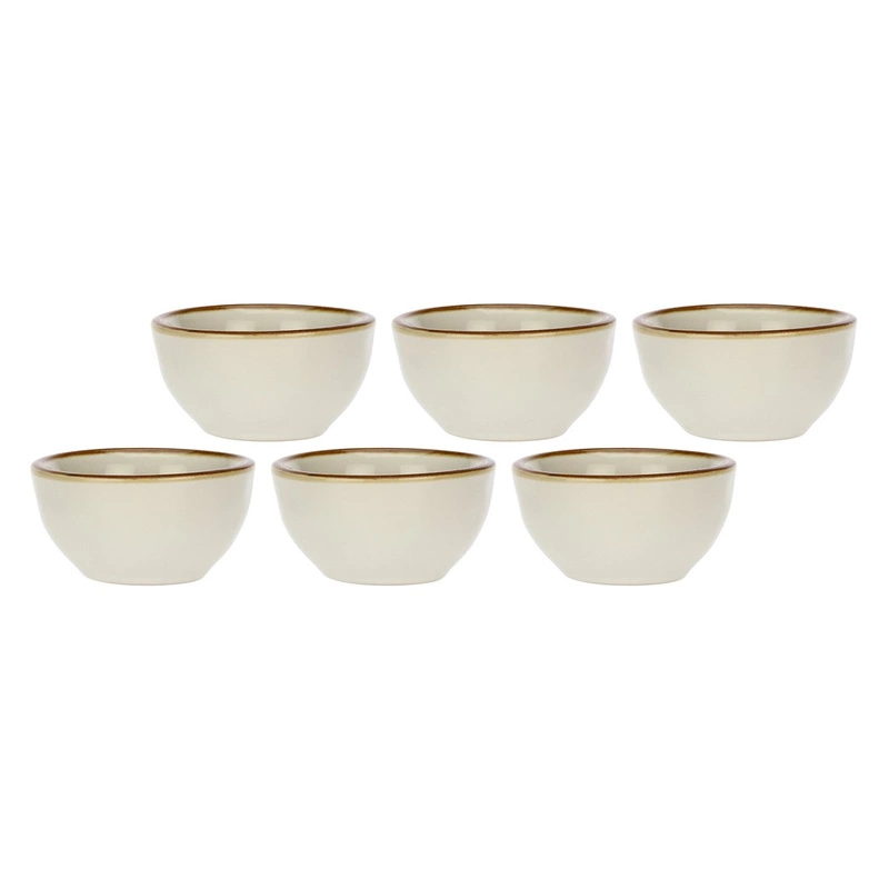 Rose&Tulipani - zestaw 6 okrągłych miseczek 7 cm Concerto Avorio