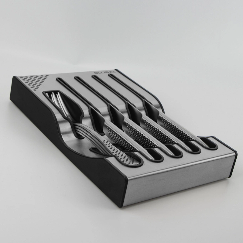 Global - Zestaw noży do steków dla 4 osób z bazą Dock Steak Set