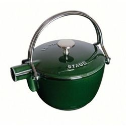 Staub - żeliwny dzbanek czajnik do herbaty zielony 1,1 l