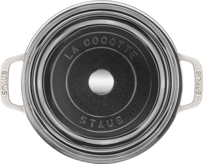 Staub - garnek żeliwny ze szklaną pokrywką 3.8 l truflowy La Cocotte