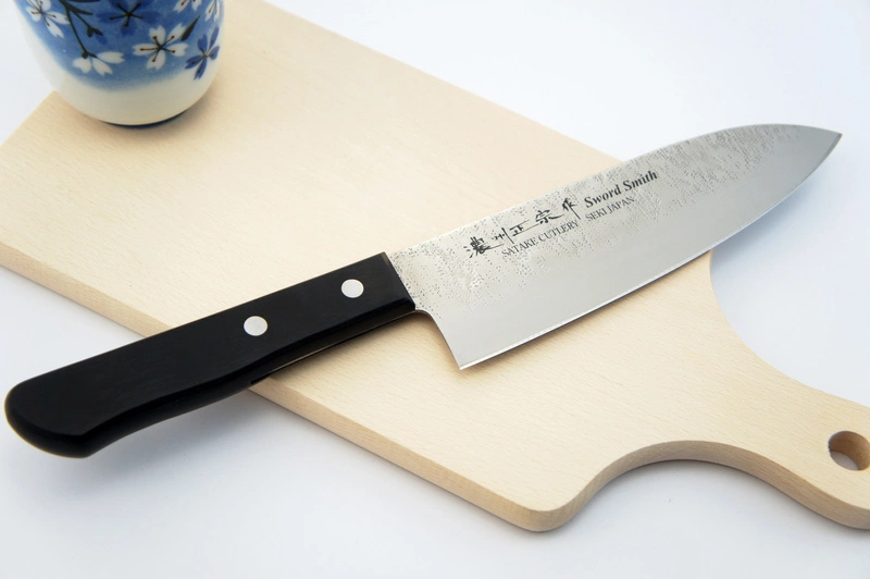Satake - Nashiji Black Pakka Nóż Santoku 17cm