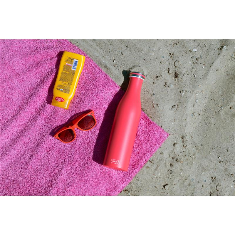 Lurch - butelka termiczna, stalowa, 0,75 l, różowa