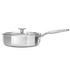 KitchenAid - Głęboka patelnia z pokrywką 3-warstwowa, stalowa - 24cm