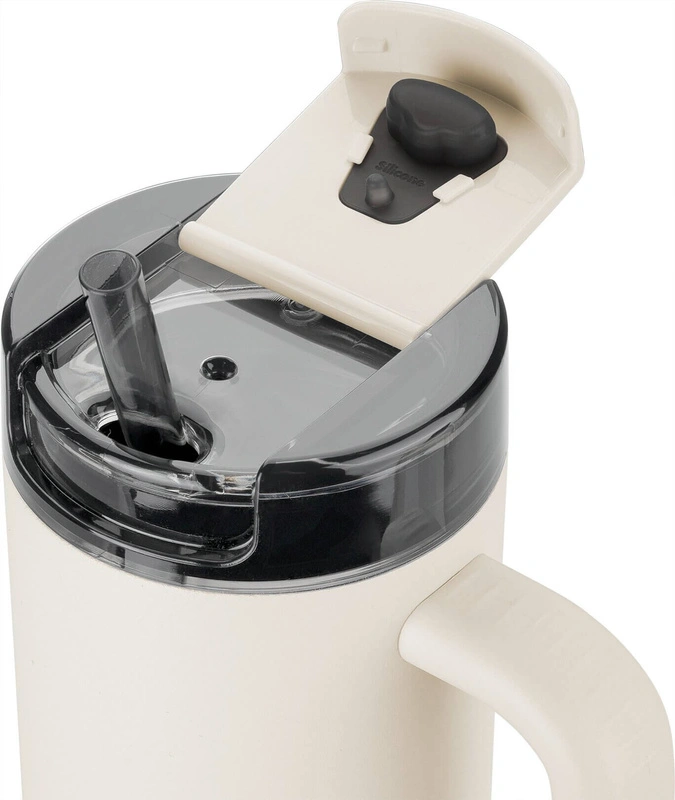 Zwilling - THERMO PLUS Kubek termiczny ze słomką - 900 ml, kremowy