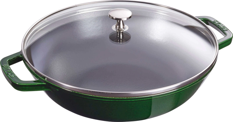 Staub - żeliwny wok zielony 30 cm