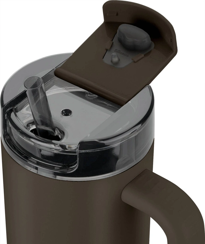 Zwilling - THERMO PLUS Kubek termiczny ze słomką - 900 ml, brązowy