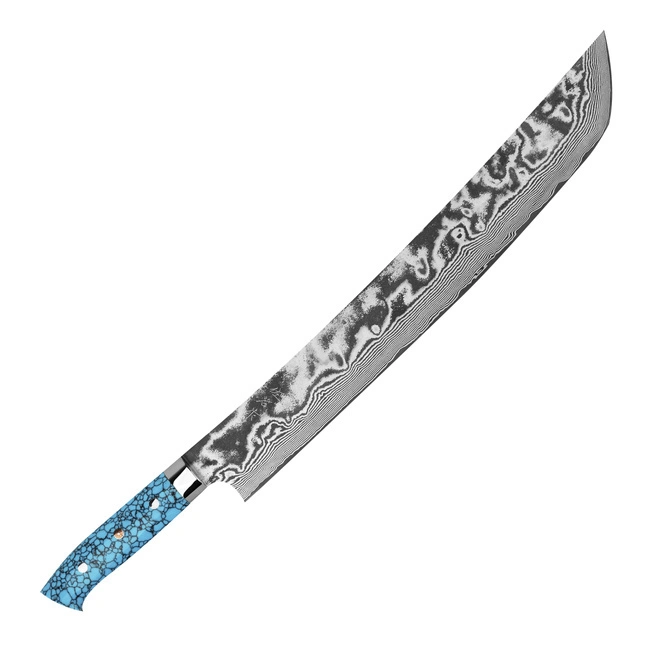 Takeshi Saji - BTQ R-2 Damascus Nóż Sakimaru 39 cm