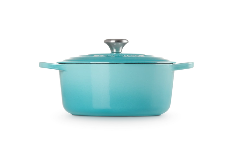 Le Creuset - brytfanna żeliwna emaliowana Signature okrągła 26 cm 5,3 l karaibska
