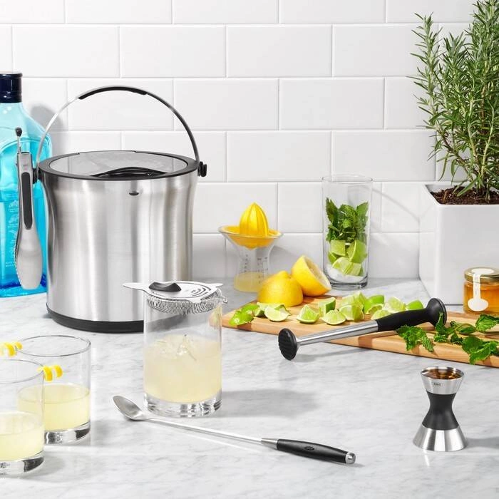 OXO - Wiaderko na lód ze szczypcami Steel Good Grips