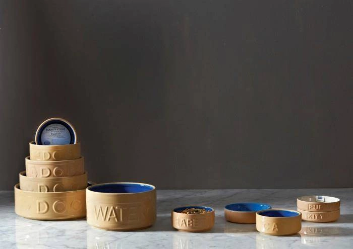 Mason Cash - Miska dla kota, 13 cm, beż-nieb. PetWare