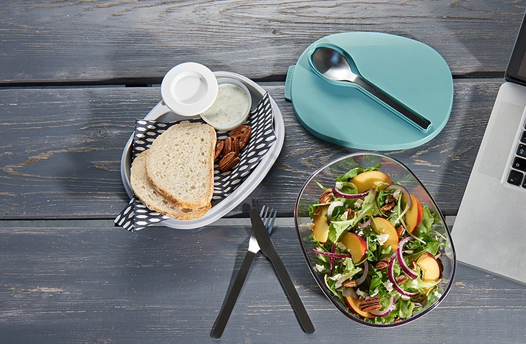 Mepal - Salad Box Ellipse Nordic Blue
