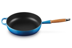 Le Creuset - głęboka patelnia żeliwna lazur Sauté 28 cm