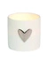 Raeder - Zestaw 2 świeczników na tealight - srebrne serce