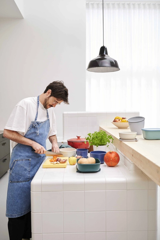 Mepal - Zestaw 3 misek Cirqula prostokątna 750 1500 3000 Nordic Blue