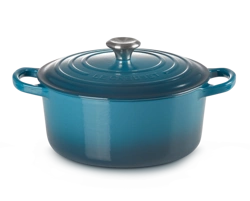 Le Creuset - brytfanna żeliwna emaliowana Signature okrągła 26 cm 5,3 l deep teal