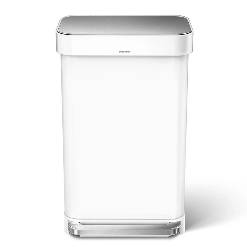 Simple Human - kosz na śmieci 45 l pedałowy Liner Pocket biała stal