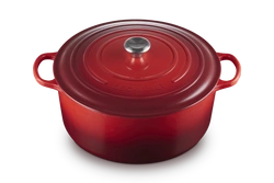 Le Creuset brytfanna żeliwna emaliowana Signature okrągła 34 cm 12 l wiśniowa