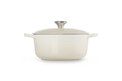 Le Creuset - brytfanna żeliwna emaliowana Signature okrągła 22 cm 3,3 l meringue