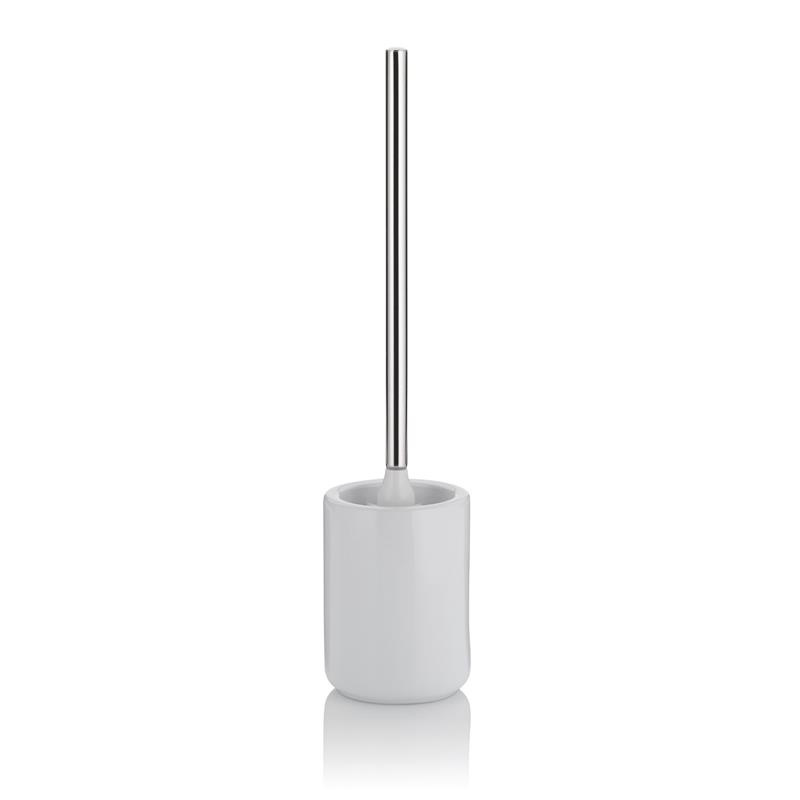 Kela - ceramiczny zestaw do WC, śred. 10,5 cm, wys. 46 cm, biały Isabella