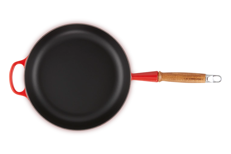 Le Creuset - głęboka patelnia żeliwna wiśniowa Sauté 28 cm