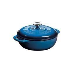 Lodge - Garnek żeliwny emaliowany - niebieski 2,8L