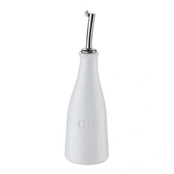 Cilio - dozownik do oliwy, porcelana/stal nierdzewna, 0,25 l, śred. 7 x 23,5 cm