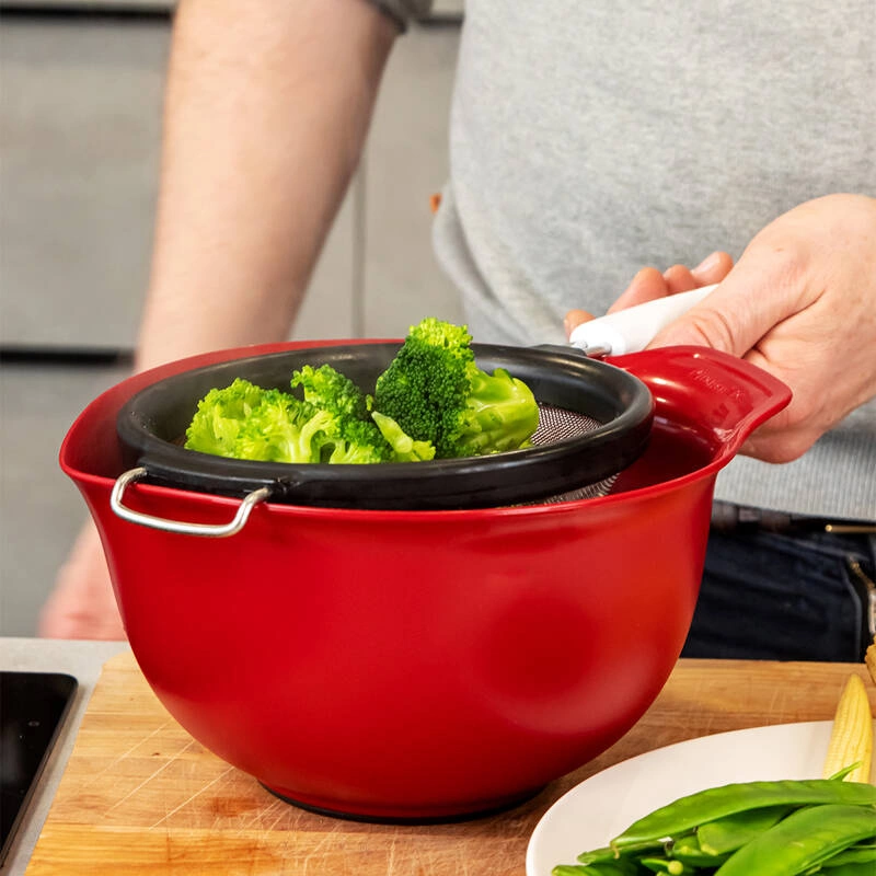 KitchenAid Culinary Tools - sitko kuchenne z uchwytem 17,5cm CLASSIC White