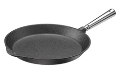 Skeppshult - PROFESSIONAL Patelnia płytka ze stalową rączką - 28 cm, czarny