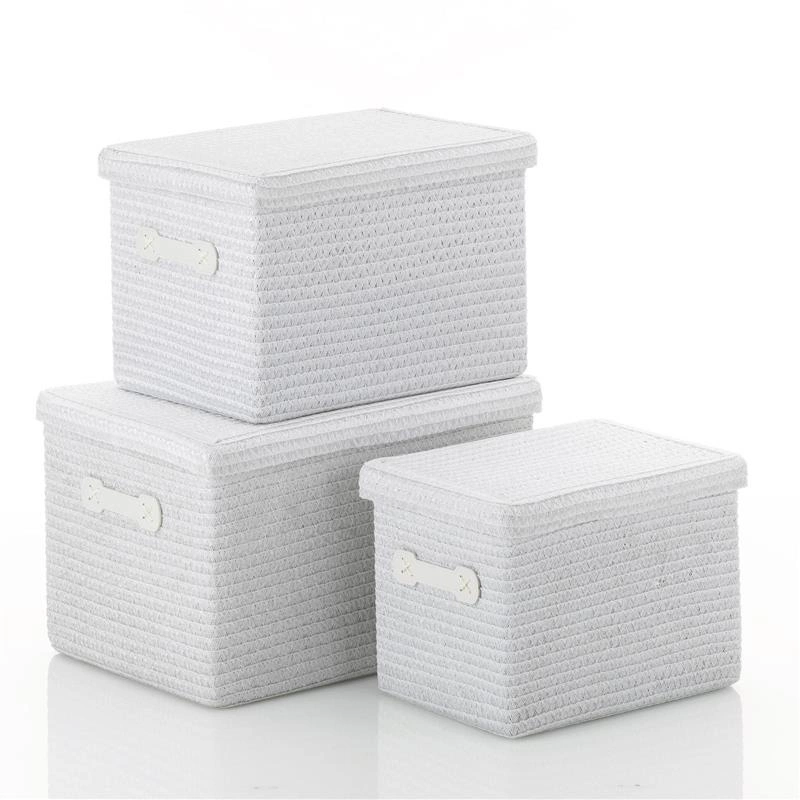 Kela - zestaw koszy, białe, 3 szt. Rimossa