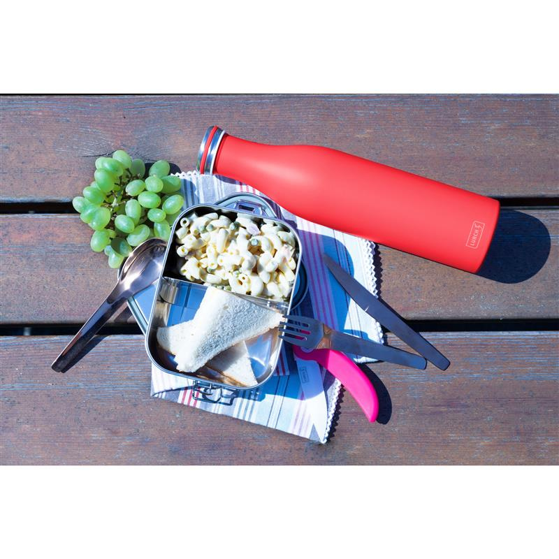 Lurch - butelka termiczna, stalowa, 0,75 l, różowa