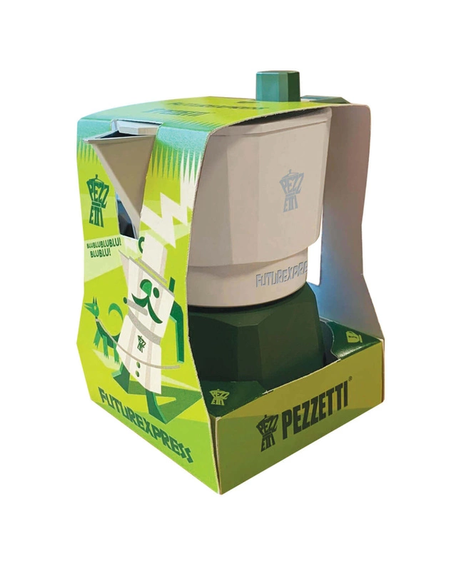 Pezzetti - FUTUREXPRESS Emaliowana kawiarka (3 filiżanki) - Zielony