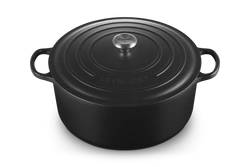 Le Creuset brytfanna żeliwna emaliowana Signature okrągła 34 cm 12 l czarna