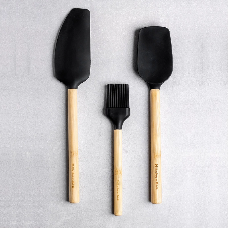 KitchenAid Culinary Tools - akcesoria silikonowe do pieczenia 3 szt. CLASSIC BAMBOO