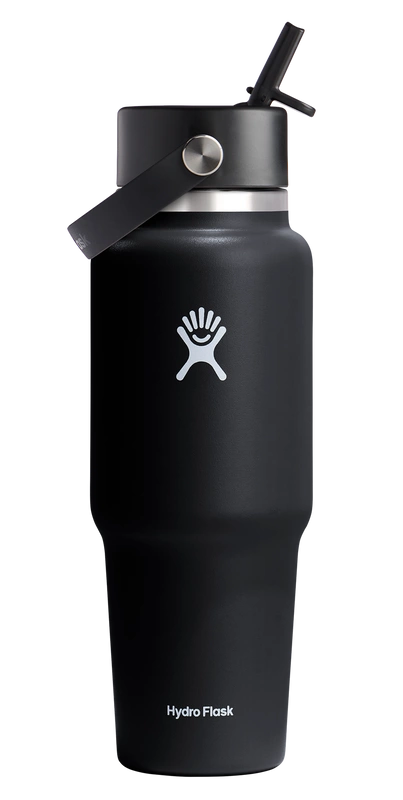 Hydro Flask - Butelka 32oz Wid Flex Straw Travel Bootle Black