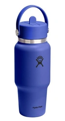 Hydro Flask - Butelka 24 oz Wide Flex ze słomką, niebieska